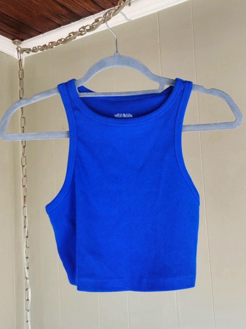 wild fable Royal Blue Ribbed Cropped Tank